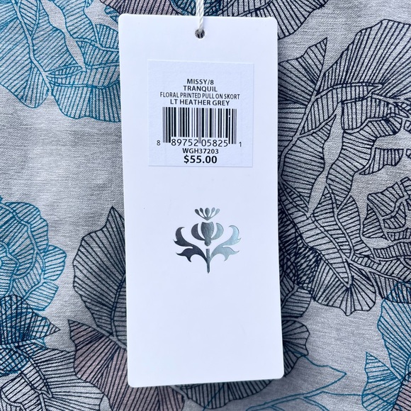NWT Lady Hagen Missy Tranquil Grey Floral Golf Tennis Skirt Skort - Picture 4 of 7